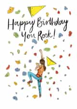 Fun Birthday Card - Rock Climber created by Discover and Draw