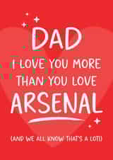 Funny Father's Day Card - Arsenal Football Club created by Tiger Feet Creations