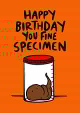 Happy Birthday You Fine Poo Specimen - Poo Card created by Dixon Does Doodles