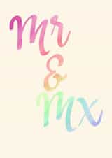 Traditional Wedding Card - Mr & Mx - Non-Binary created by Haela Designs