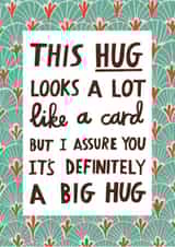 Heartfelt Cute & Classic Send a Smile Card - This Hug Looks Like a Card created by Alice Mole Illustration