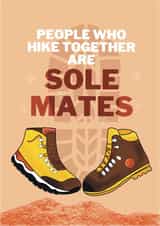 Hiking lovers card for anniversary created by Deborah Woodthorpe Illustration