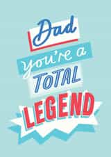Typographic Father's Day Card - Dad - Total Legend created by Jane Katherine Houghton