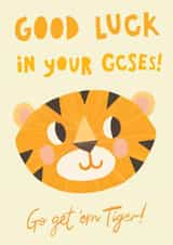 Cute Good Luck Card - for GCSEs - Go Get 'Em Tiger! created by Sarah-Anne Brown