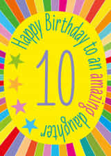 Colourful Birthday Card - 10th - For Daughter created by size3art