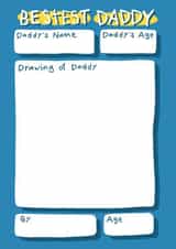 Cute Fathers Day Card - Bestest Daddy - Make Your Own Card created by Nicola Watson