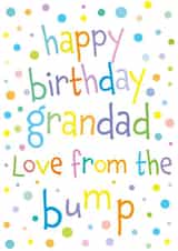 Cute Birthday Card - For Grandad - Colourful - From The Bump created by size3art