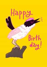 Happy Birth day! Little birdie wren card created by Weird Is The Best