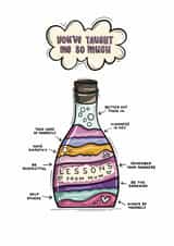 Cute Birthday Card - for Mum - Lessons from Mum created by Zoe Oliver