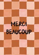 Bold Thank You Card - Merci Beaucoup created by I am Nat