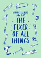 DIY Father's Day Card - The fixer of all things - Handyman - Tools created by Lucy Marie Design