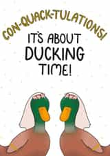 Funny Wedding Card - Duck Pun - LGBTQIA+ created by Doris Dishcloth