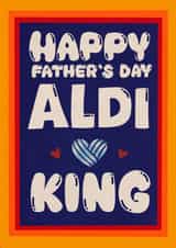 Funny Father’s Day Card - Bargain Hero - Aldi King created by Kasia Cards