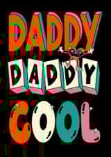 Retro Father’s Day Card - Daddy, daddy Cool - 70s - Boney M created by Kasia Cards