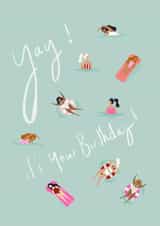 Pretty Birthday Card - For Her - Pretty Summer Illustration created by Duchess Plum