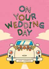 Retro Wedding Day Card - For Newlyweds - For Bride and Groom created by BYANIKA