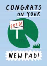 Funny New Home Card - Frog - New Pad created by SNIP SNIP HOORAY!