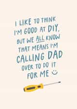 Funny Father's Day Card - Relatable - DIY Calling Dad created by Studio Mads