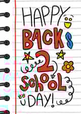 Cute Back To School Card - Notebook Doodles created by TeePee Creations