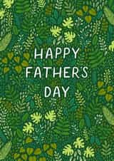 Classic Father's Day Card - Botanical Leafy Illustration created by Pear Tree Press