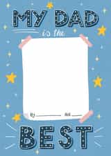 Heartfelt Father's Day Card - My Dad is the Best - Draw On Yourself created by Silky Rose Design