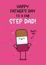 Father's Day Card For Step Dad - Ice Lolly Pun - Fab Step Dad created by Twisted Haggis