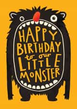 Cute Birthday Card - Little Monster created by AbiGoLucky