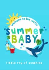 Summer baby, new baby card created by Sophie Larsson