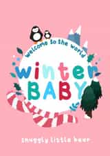 Cute New Baby Card - Winter Baby created by Sophie Larsson