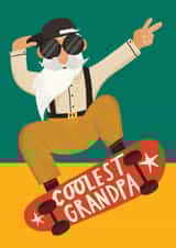 Funny Father's Day/Birthday Card - Coolest Grandpa created by AbiGoLucky