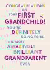 Cute Congratulation Card - First Grandchild - New Grandparent created by Wink Design - Michelle Roberts