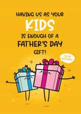 Funny Father's Day Card - For Dad - From The Kids created by Twisted Haggis