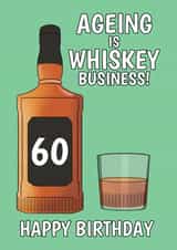 Funny Birthday Card - 60th - Ageing Is Whiskey Business created by @Cupsie's Creations