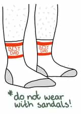 Funny Card for Dad Birthday or Father’s Day - Socks And Sandals - Fashion Advice created by Milliewest