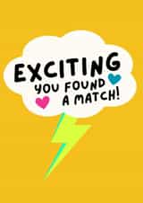 Matching Panel Congratulations Card - Adoption - Exciting You Found A Match! created by Stove
