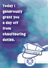 Funny Father's Day Card for all the Dad Chauffeurs / Taxi Drivers Always on Call created by Chummy Cheese