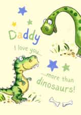 Cute Father's Day Card - Love You More Than Dinosaurs - From The Kids created by Kate Garrett