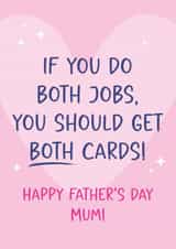 Heartfelt Father's Day Card - for Mum - Both jobs created by Tiger Feet Creations