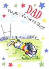 Cute Father's Day Card - Rugby Dog created by Kate Garrett