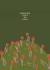 Pretty Thinking Of You Card - Sending Lots Of Love - Floral created by Isabel Canvas