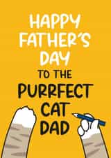 Funny Father's Day Card - From The Cat - Perfect Cat Dad Pun created by Twisted Haggis
