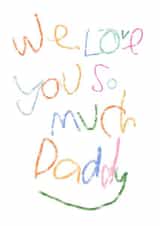 Cute Father's Day Card - From The Kids - Crayons created by Duchess Plum