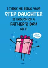 Funny Father's Day Card - For Step Dad - From Step Daughter created by Twisted Haggis