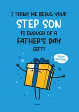 Funny Father's Day Card - For Step Dad - From Step Son created by Twisted Haggis