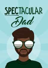 Punny Father's Day Card - Glasses Pun - Spectacular Dad created by Bev O'Connor || @oconnordesign