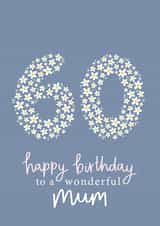 Pretty Birthday Card - For a Wonderful Mum - 60th created by Fliss Muir