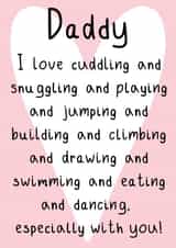 Heartfelt Fathers Day Card - From The Kids - Love Spending Time With You created by OhJaye