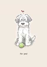 Cute Dog Greeting Card - For You! created by Elspeth Rose