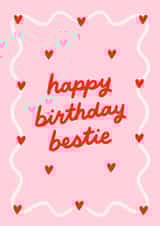 Happy Birthday Bestie - Cute Birthday Card For Your Best Friend, BFF, Sister created by BW Illustrations