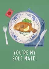 Funny Anniversary Card - You’re My Sole Mate - Fish created by Mouse and Jam